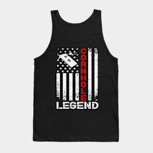 Cornhole Legend USA Flag Tank Top